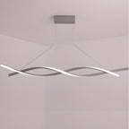 Suspension LED linéaire moderne en métal pour îlot de cuisine