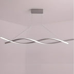 Suspension LED linéaire moderne en métal pour îlot de cuisine