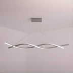 Suspension LED linéaire moderne en métal pour îlot de cuisine