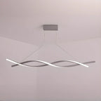Suspension LED linéaire moderne en métal pour îlot de cuisine