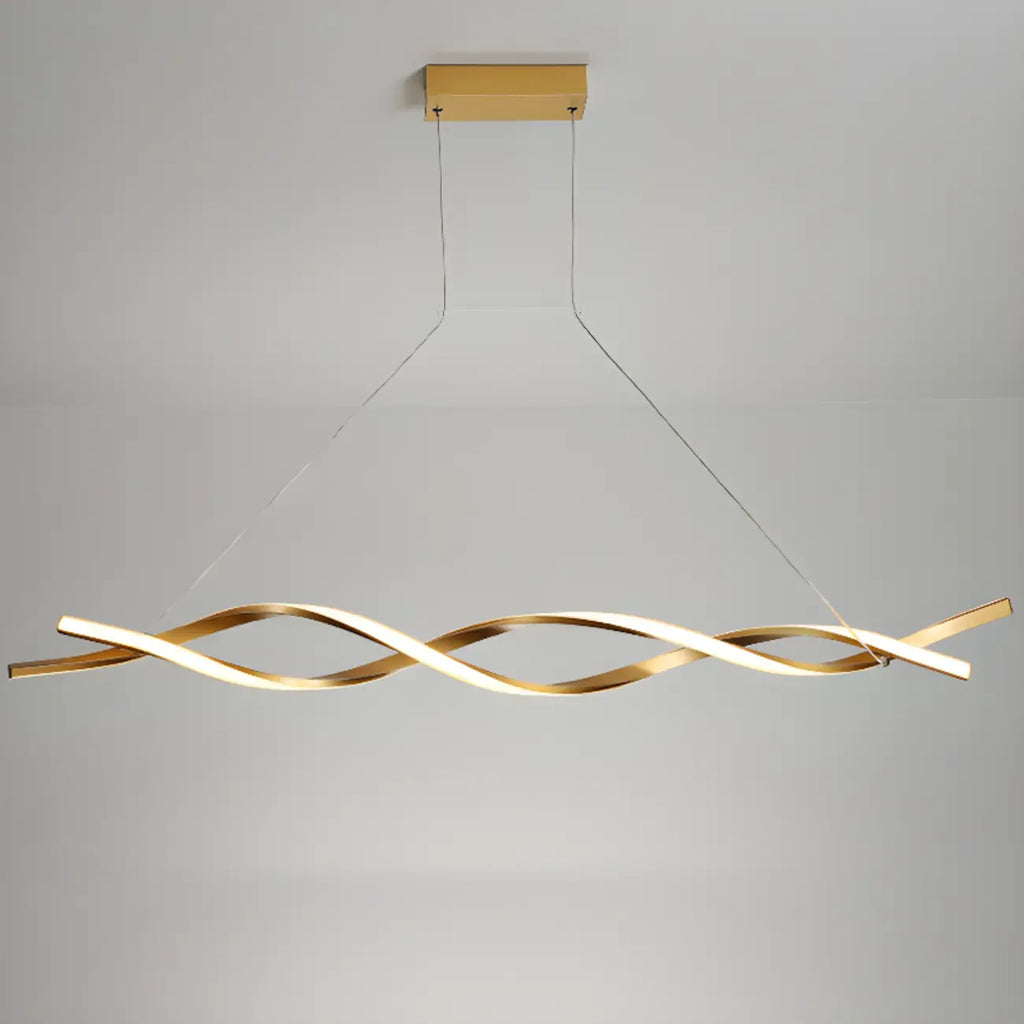 Suspension LED linéaire moderne en métal pour îlot de cuisine