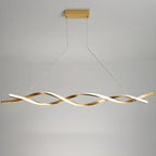 Suspension LED linéaire moderne en métal pour îlot de cuisine