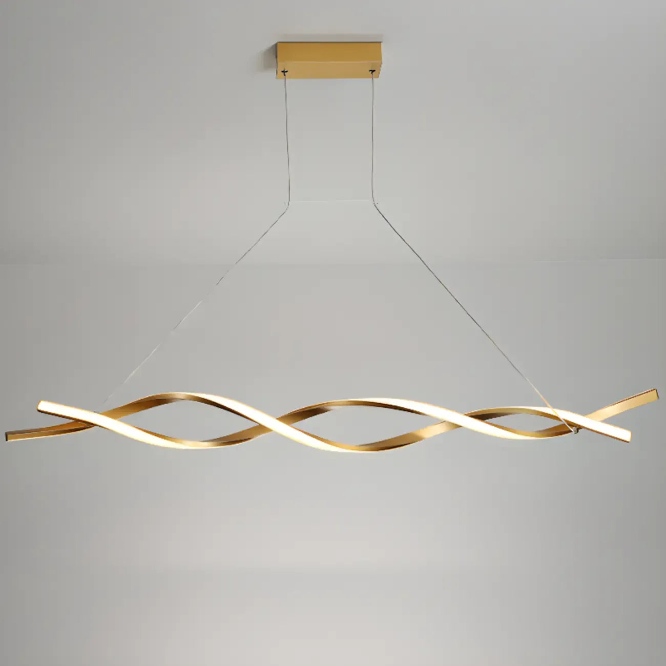 Suspension LED linéaire moderne en métal pour îlot de cuisine