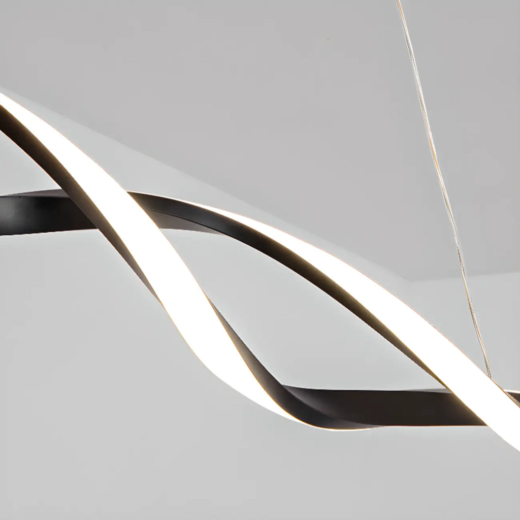 Suspension LED linéaire moderne en métal pour îlot de cuisine