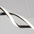 Suspension LED linéaire moderne en métal pour îlot de cuisine