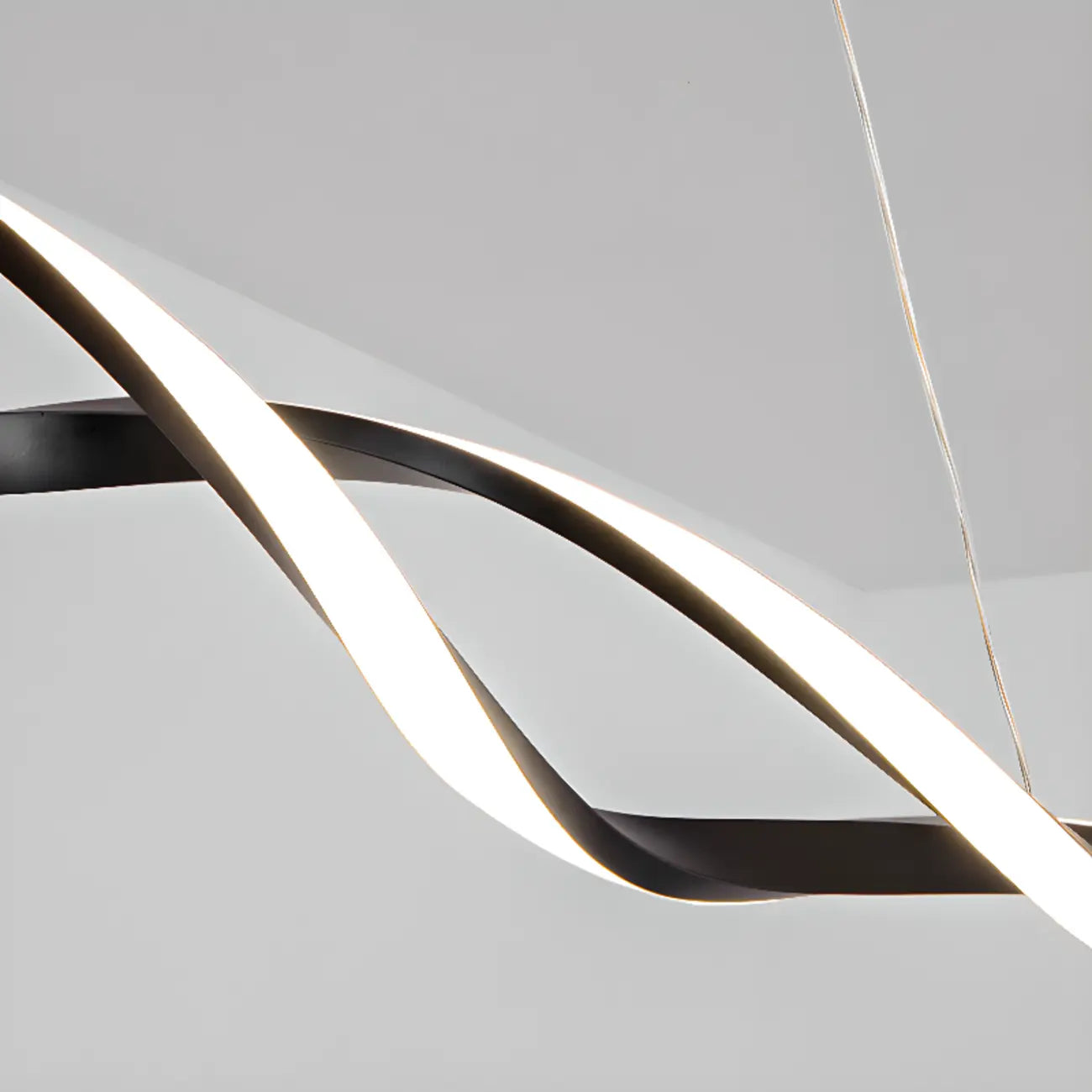Suspension LED linéaire moderne en métal pour îlot de cuisine