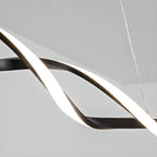 Suspension LED linéaire moderne en métal pour îlot de cuisine