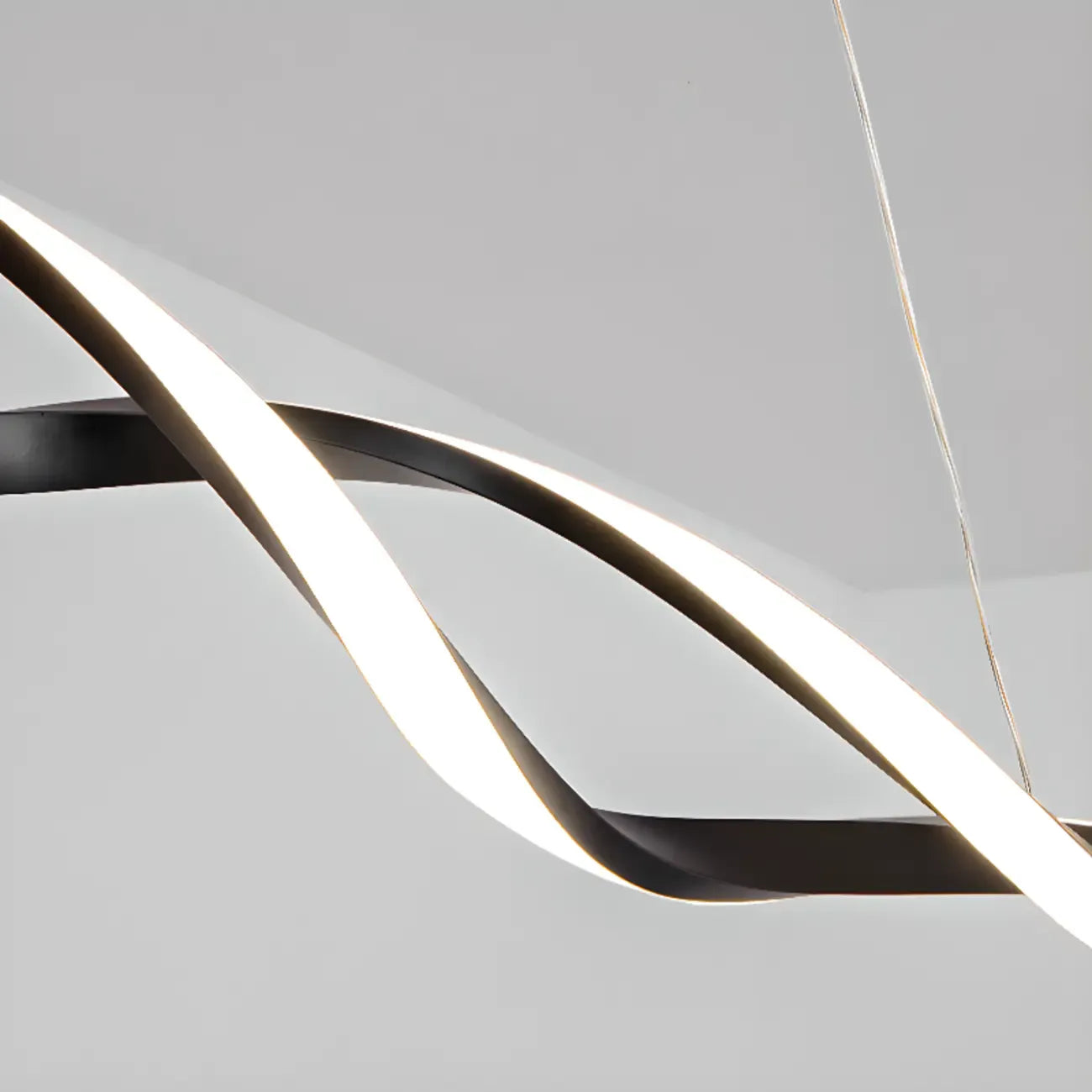 Suspension LED linéaire moderne en métal pour îlot de cuisine