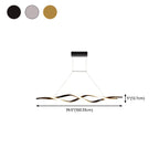 Suspension LED linéaire moderne en métal pour îlot de cuisine