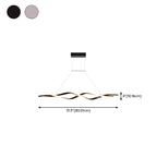 Suspension LED linéaire moderne en métal pour îlot de cuisine