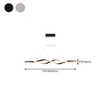 Suspension LED linéaire moderne en métal pour îlot de cuisine