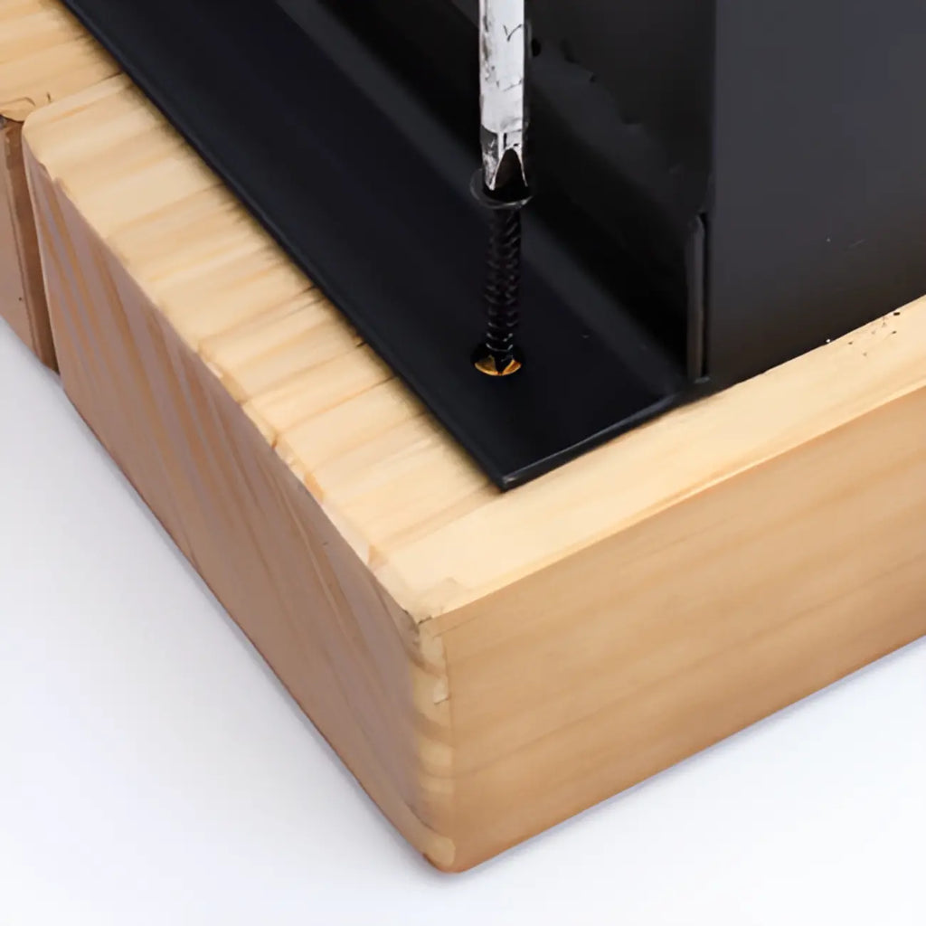 Tables de bar à tréteaux en bois et fer naturel de style campagnard français