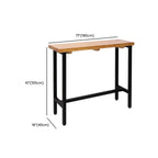 Tables de bar à tréteaux en bois et fer naturel de style campagnard français