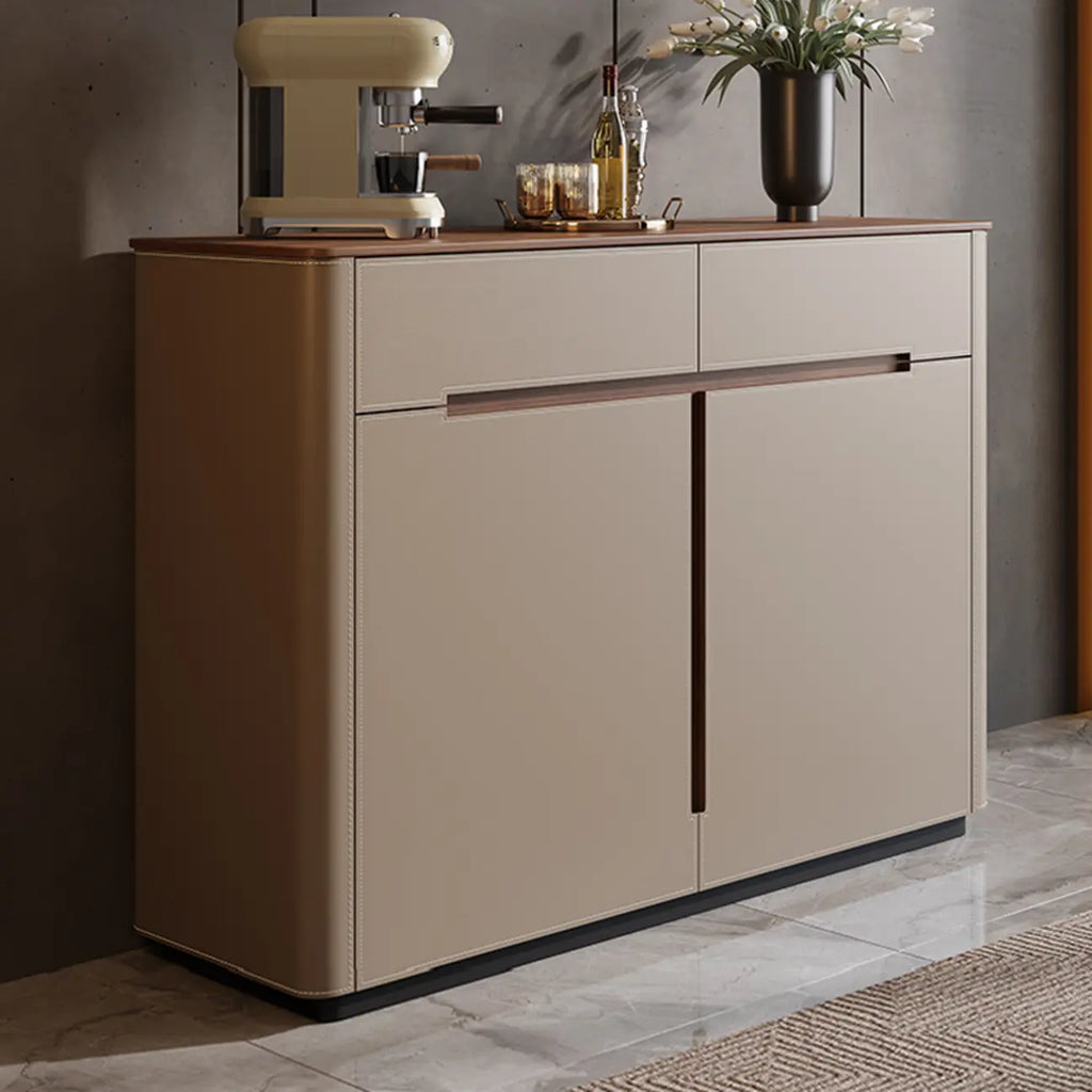 Meuble à chaussures tendance en bois beige avec tiroirs pour entrée