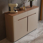 Meuble à chaussures tendance en bois beige avec tiroirs pour entrée