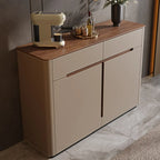 Meuble à chaussures tendance en bois beige avec tiroirs pour entrée
