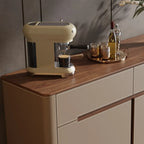 Meuble à chaussures tendance en bois beige avec tiroirs pour entrée