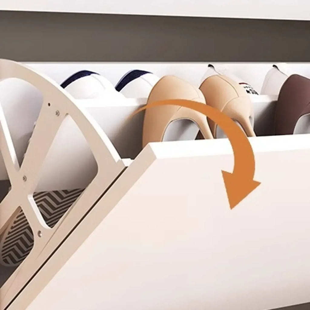 Meuble à chaussures moderne en bois avec tiroir rabattable pour entrée