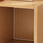 Bibliothèque cubique basse horizontale en bois blanc