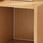 Bibliothèque cubique basse horizontale en bois blanc