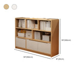 Bibliothèque cubique basse horizontale en bois blanc