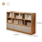 Bibliothèque cubique basse horizontale en bois blanc