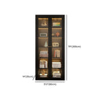 Bibliothèque contemporaine en métal noir avec portes vitrées