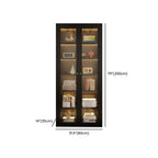 Bibliothèque contemporaine en métal noir avec portes vitrées