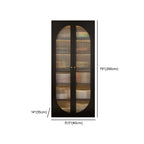 Bibliothèque contemporaine en métal noir avec portes vitrées