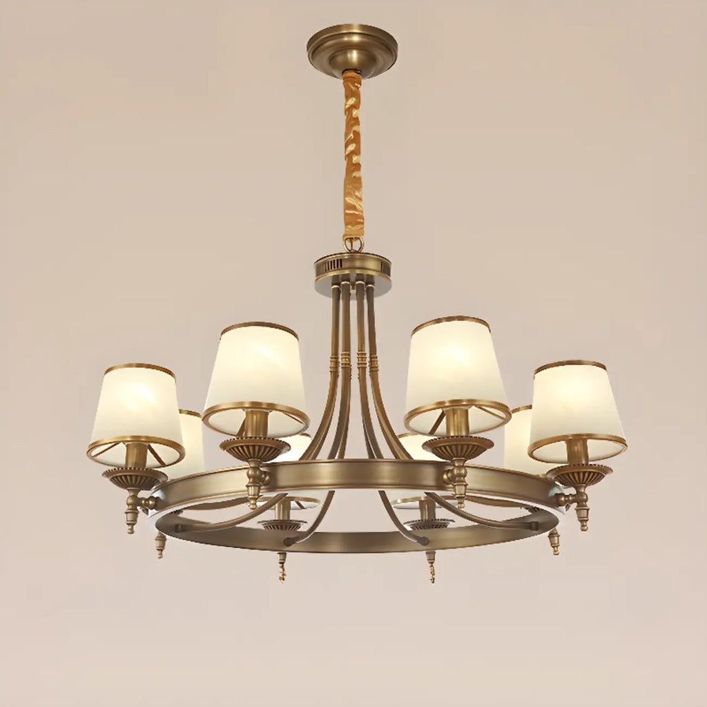 Lustre vintage en métal réglable avec abat-jour