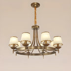 Lustre vintage en métal réglable avec abat-jour