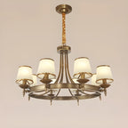 Lustre vintage en métal réglable avec abat-jour