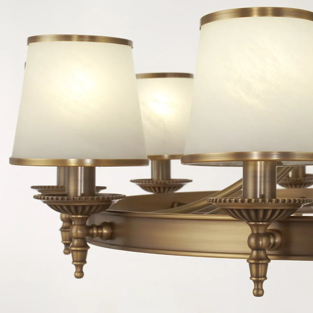 Lustre vintage en métal réglable avec abat-jour