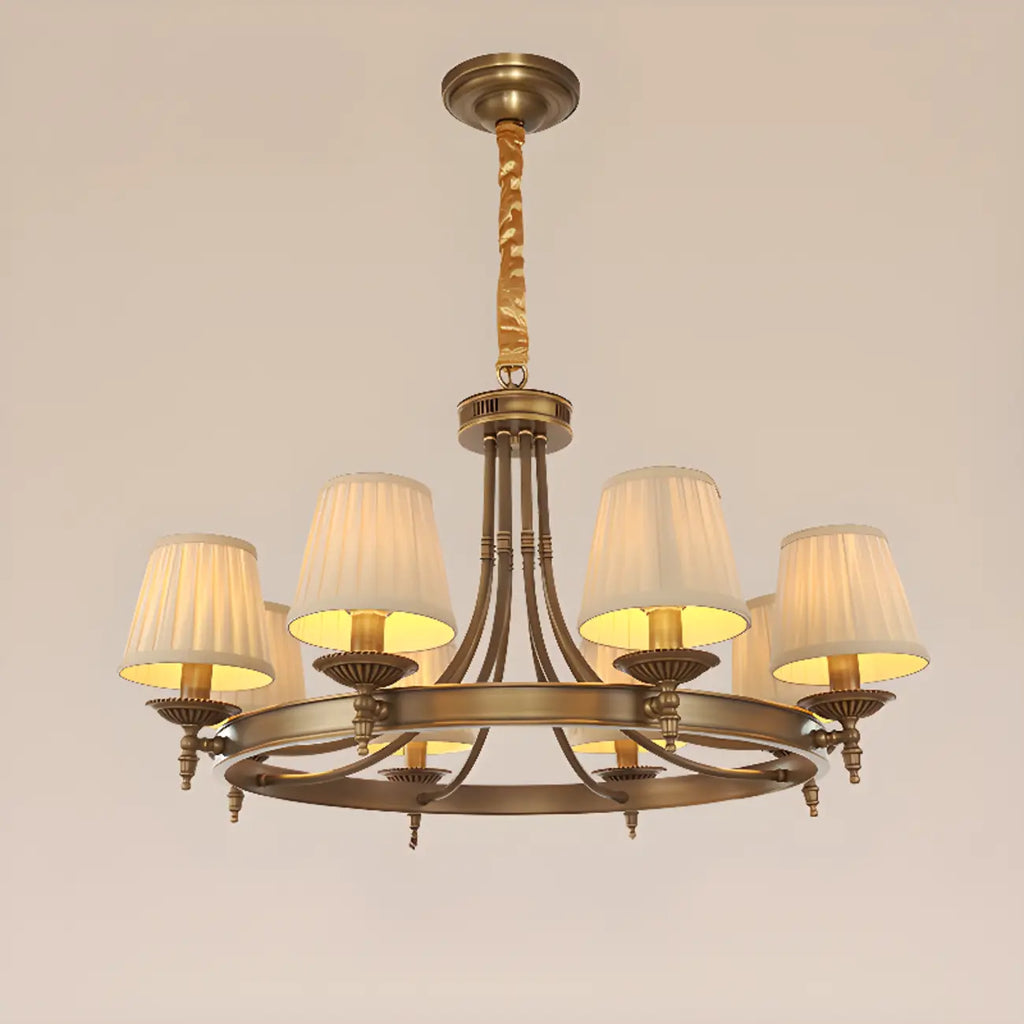 Lustre vintage en métal réglable avec abat-jour