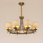 Lustre vintage en métal réglable avec abat-jour
