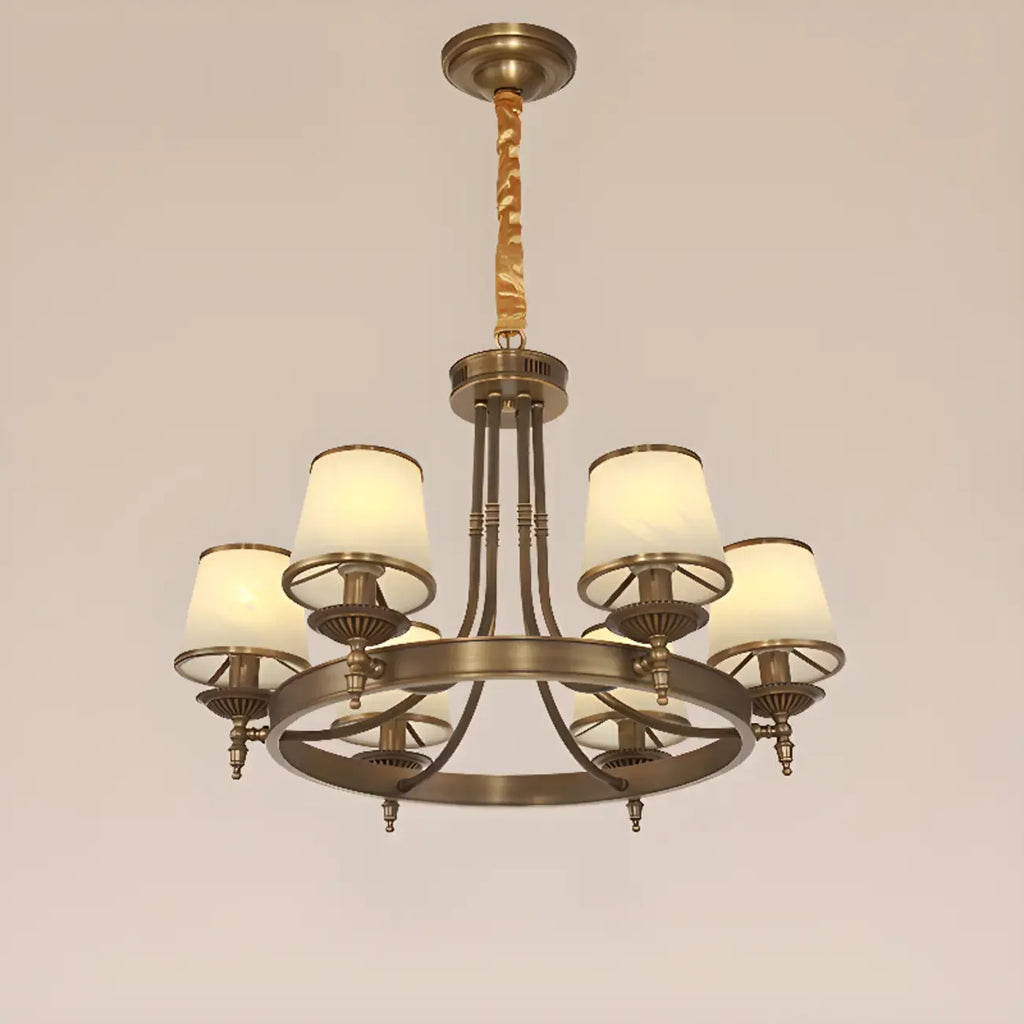Lustre vintage en métal réglable avec abat-jour
