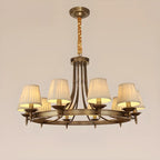 Lustre vintage en métal réglable avec abat-jour