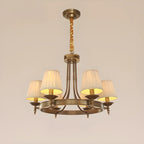 Lustre vintage en métal réglable avec abat-jour