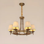 Lustre vintage en métal réglable avec abat-jour