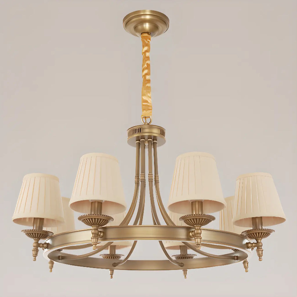 Lustre vintage en métal réglable avec abat-jour