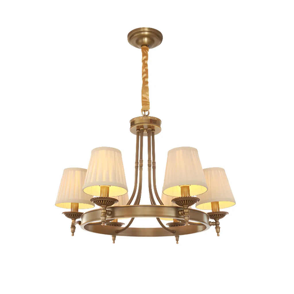 Lustre vintage en métal réglable avec abat-jour
