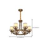Lustre vintage en métal réglable avec abat-jour