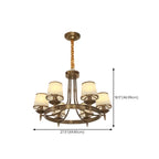 Lustre vintage en métal réglable avec abat-jour