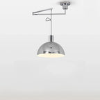 Lampada a sospensione da cucina a braccio orientabile con cupola cromata, da