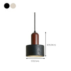 Suspension cylindrique en bois et pierre noire pour chambre