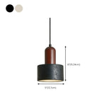 Suspension cylindrique en bois et pierre noire pour chambre