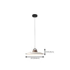 Suspension LED dimmable en métal blanc style grange et noyer