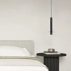 Lampada a sospensione a LED da camera da letto geometrica in pietra nera Art Déco