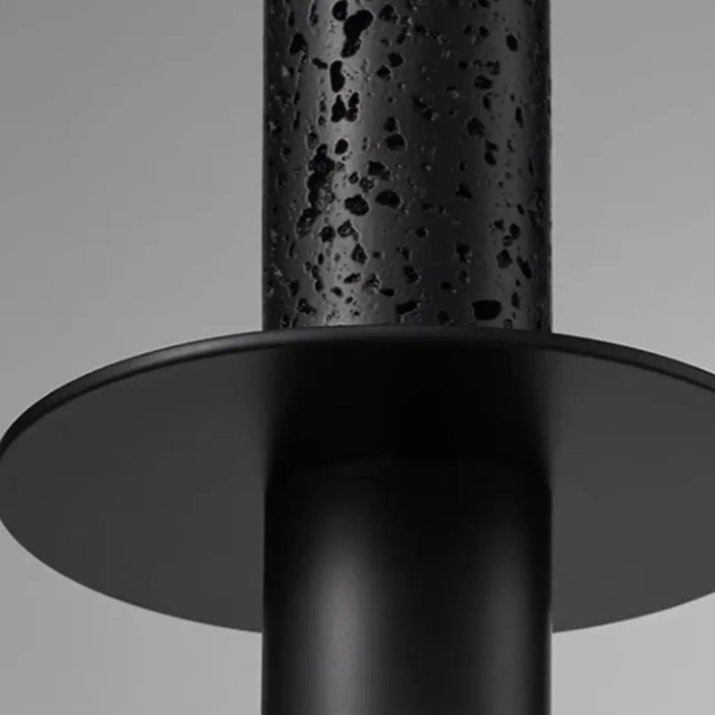 Lampada a sospensione a LED da camera da letto geometrica in pietra nera Art Déco