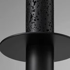 Lampada a sospensione a LED da camera da letto geometrica in pietra nera Art Déco